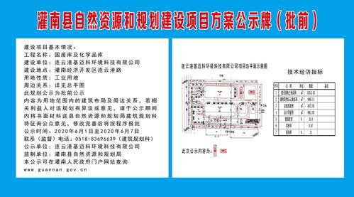 連云港基邁科環(huán)境科技固廢庫及化學品庫建設項目方案公示牌 批前